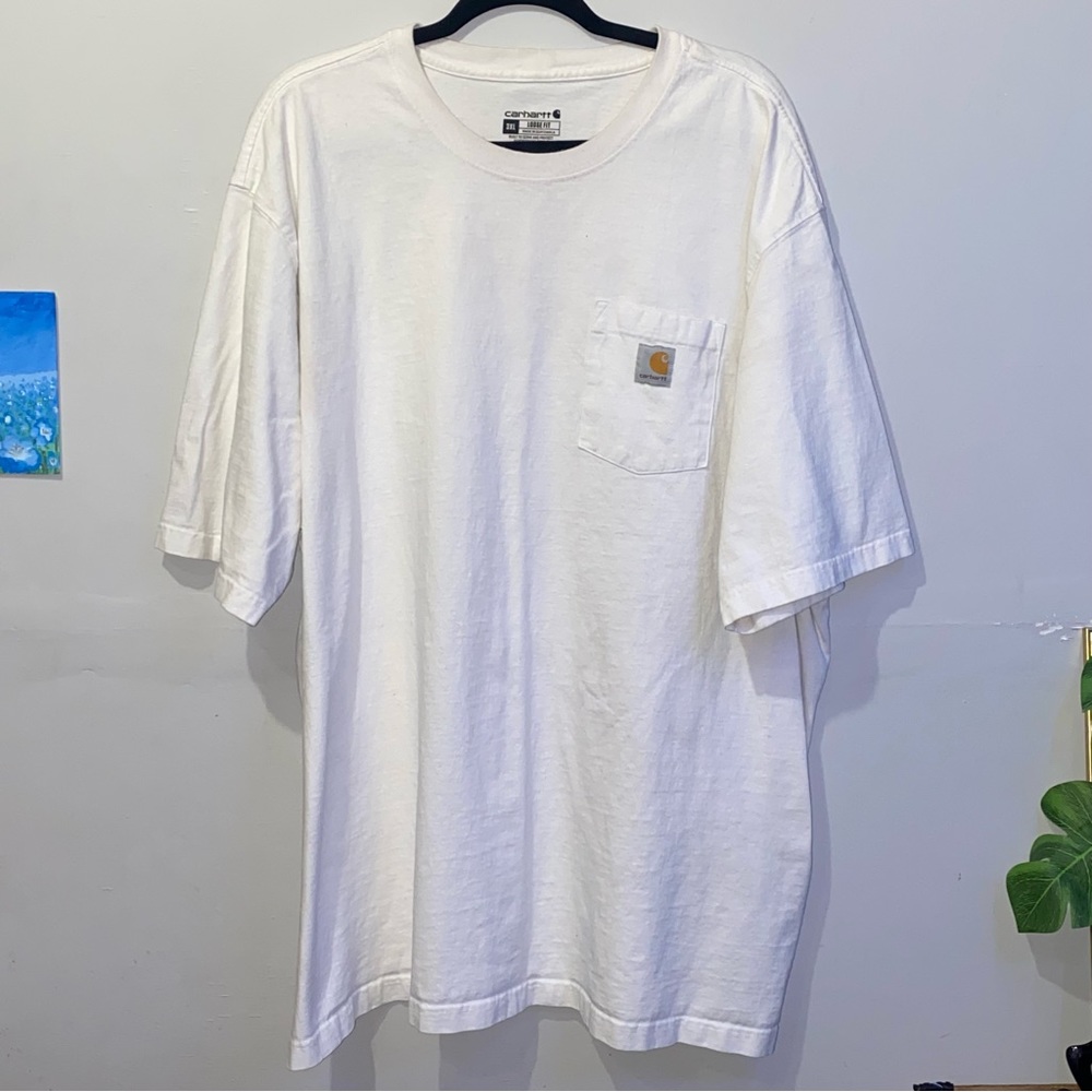 Carhartt Loose Fit Pocket Short Sleeve Shirt - White - Mens Sz 3XL